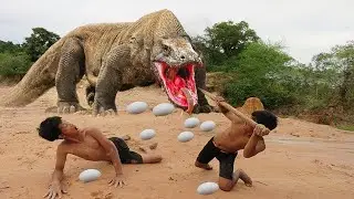 The first Creative DIY Wild Komodo trap Car Wheel Deep Deep hole  How to make Wild Komodo trap That