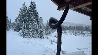 Snowed in for 4 months - off grid live - homemade sourdough grilled cheese for dinner 🍽️