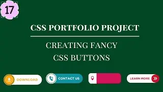 Episode 17: Portfolio Project: Creating Fancy Buttons #css #portfolio #projects #github
