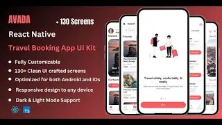 Avada - Travel Booking React Native Expo App Ui Kit