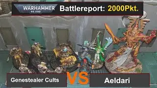 Warhammer 40k Battlereport: Genestealer Cults vs. Aeldari 2000Pkt 10.Edi deutsch