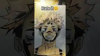 sukuna drawing from jujutsu kaisen #shorts
