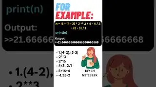 PEMDAS in Python Programming,Order Of Operation 