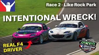 Real Life F4 Driver Intentionally Crashes me out at his Home Track! SCDA League Race 2, Lime Rock