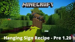 Minecraft - Hanging Sign - Crafting Recipe - Pre 1.20