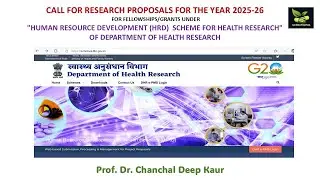 HUMAN RESOURCE DEVELOPMENT (HRD)  SCHEME FOR HEALTH RESEARCH OF DEPARTMENT OF HEALTH RESEARCH