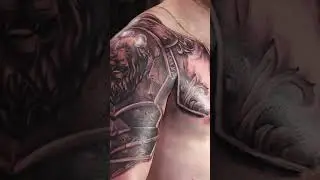 Freehand armour tattoo! ✍️🔥 #shorts