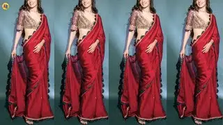 🤩😍 लाल साड़ी को अच्छी लुक में कैसे लाये। Red saree look 2025| Designer Parveen