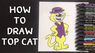 How To Draw TOP CAT | 60s Cartoons | Old Cartoons | art for elderly