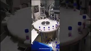 Reagent tube bottle rotary filling capping machine testing video