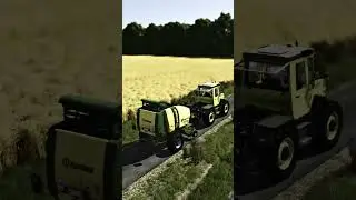 Ls25 / Krone Comprima unterwegs mit dem MBtrac 1100 hier auf der Diepholz! #truck #farming #gaming