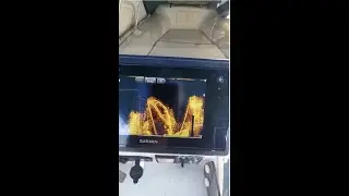 Garmin 721xs EchoMap GT21 Downvu Transducer test. Exploring a wreck.