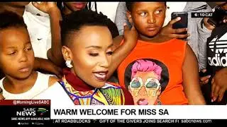 Warm welcome for Miss SA