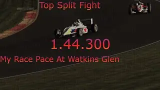 Top Split -My Race Pace At Watkins Glen - Consistent Low-Mid 1.44.300s Low Grip (LFM)