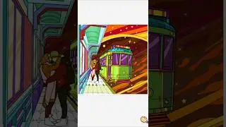 Romantic Goodbye at the Train 🚂❤️ | Color by Number Satisfying Art
