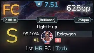 Rektygon | Camellia - Light it up [Brilliance] +HR 99.10% FC | #1 628pp  - osu!