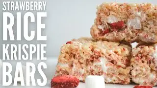 EASY 4 ingredient strawberry cereal bars | Easy no bake summer treat recipe!