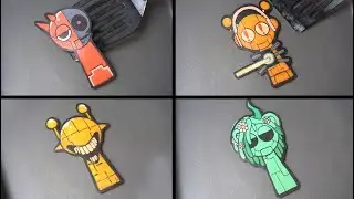 Horror Robot Sprunki Pancake Art - Raddy, Oren, Vineria, Simon