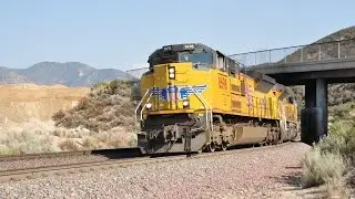 UP coal train was leaded by ES44T4 climb up the Cajon Pass