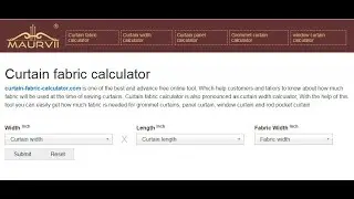 Curtain fabric calculator | Curtain width calculator - Maurvii