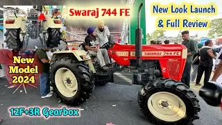4wd Swaraj 744 FE new model 2024 | Reverse PTO, 49.9Hp & all features review #swaraj #tractor