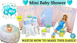 Building a Miniature Baby Shower Backdrop for Barbie Krissy dolls | My Mini Baby Series 1 and 2