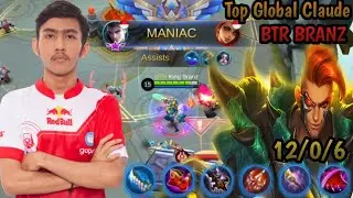 BTR Branz Claude 92,2% Winrate | RIP SAVAGE Gameplay King Branz - Mobile Legends