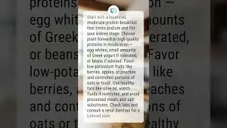 What is a good breakfast for kidney health?