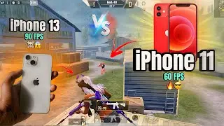 iPhone 13 Vs iPhone 11 🔥 90 FPS Vs 60 FPS ❤️ Aggressive TDM Mach 🥵 1v1 PUBG/BGMI Test 