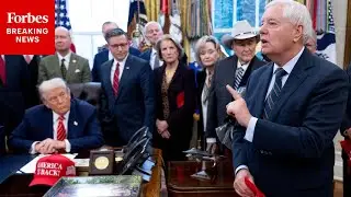Lindsey Graham Calls Out Media In The Oval Office When Trump Tosses Question To Him