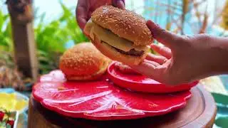 Lanche X-Burguer + Bebida Refrescante de Morango | Copa na Cozinha 🍔🍓