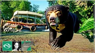 I Built a Sun Bear Habitat with Climbing Frame Overpass in Planet Zoo | Safari Boat Ride