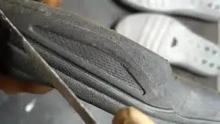 Phylon midsole chemical texturing process