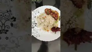 👩&zwj;🍳#homemade#{fried rice }with ^chicken ^and *chilli  past*🍽😋