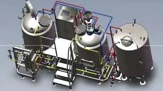 3D Drawing of 500L Brewhouse | Brewery Equipment Design
