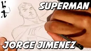 Jorge Jimenez drawing Superman