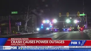Overnight crash leaves hundreds without power in Maplewood