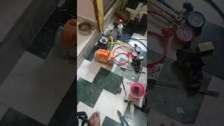 fridge Gas charging & vacuum#viralvideo #accircuits #acrepair #fridege#repairing #gas #gascharging