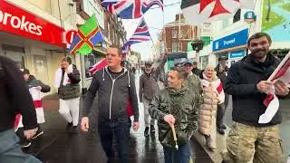 Security is NOT ALLOWED To Speak UNITE GRIMSBY MARCH !!! 