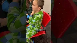 Brandon gets a flu shot #kids #funny