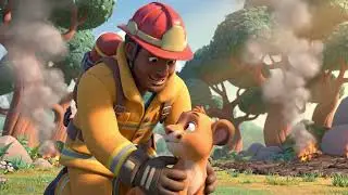 Fire Truck Rescue Song 🚒 Save the Cute Animals | Kids Emergency Vehicles
