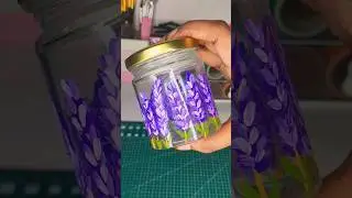 Lavender in bloom&hellip; but make it glass jar art. Purple skies in a jar kinda vibe. #diy #art #jarart