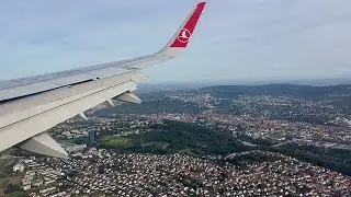 Turkish Airlines A321 landing in Stuttgart 