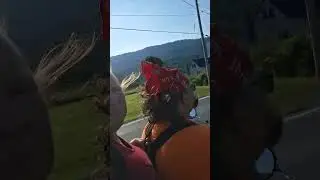 We went for a ride on a motorcycle