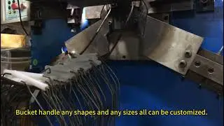 Automatic Wire Bucket Handle with Plastic Grippe Making Machine#buckethandle#machine#wirehandle