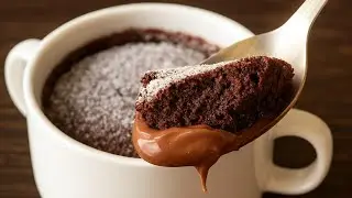 Chocolate Mug Cake in 1 Minute | Easy Microwave Nutella Cake