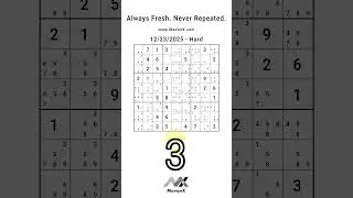 MavonX's Hard Sudoku: Identical Sibling #1