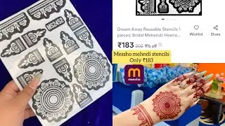 Easy Mehndi Stencils from Meesho | mehndi stickers for hands | mehndi tattoo sticker review