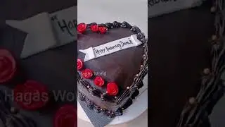 Anniversary Special Chocolate Truffle Cake | Heart Shape Chocolate Truffle | Cake Ideas | HagasWorld