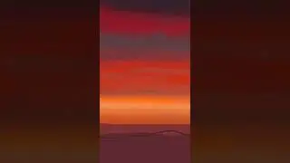 Watch me paint a dramatic sunrise in procreate (painting on your iPad) #shorts